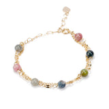 925 Silver Women Bracelet with Colorful Gemstone for Wedding Party