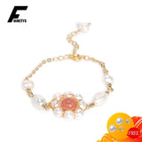 925 Silver Women Bracelet with Natural Freshwater Pearl Gemstone