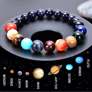 Galaxy Solar System Beads Bracelet Universe Chakra Yoga Lover Jewelry