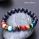 Galaxy Solar System Beads Bracelet Universe Chakra Yoga Lover Jewelry