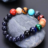 Galaxy Solar System Beads Bracelet Universe Chakra Yoga Lover Jewelry