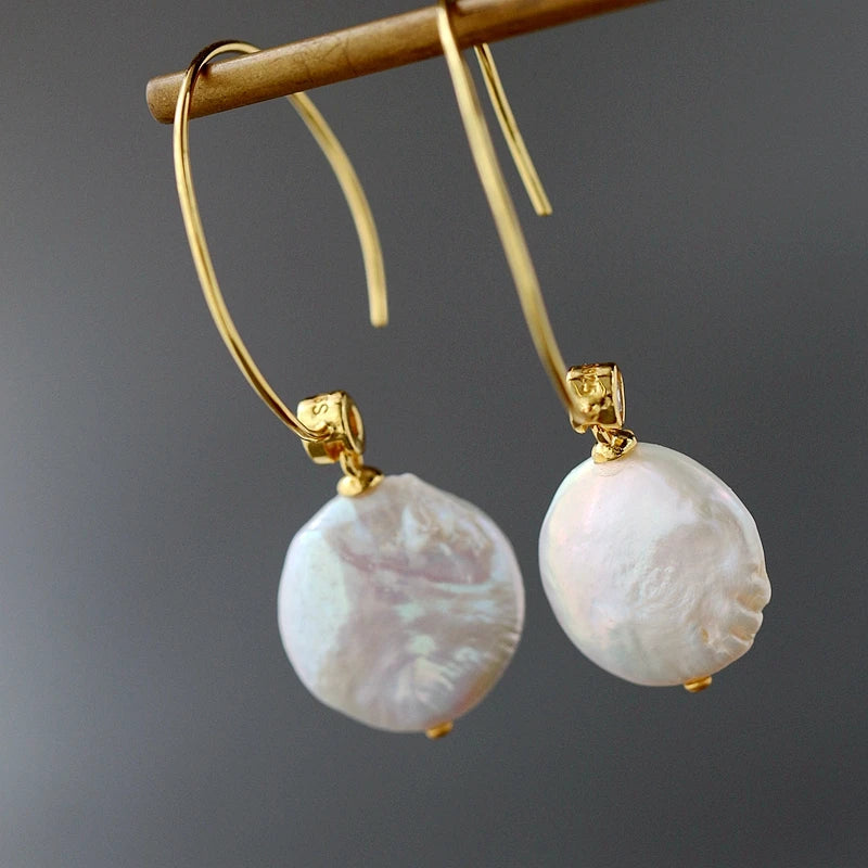 Baroque Pearl 925 Silver Earrings