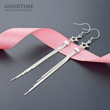 925 Sterling Silver Tassel Star Zircon Earrings