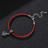 Red Leather Bracelet Fox Dancer Buddha Pendant SP0533