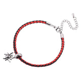 Red Leather Bracelet Fox Dancer Buddha Pendant SP0533