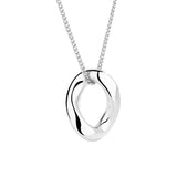 925 Silver Necklace Irregular Round Pendant Wedding Party Gift