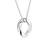 925 Silver Necklace Irregular Round Pendant Wedding Party Gift