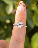 2ct Zircon Engagement Band Wedding Ring Tibetan Silver
