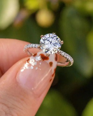 2ct Zircon Engagement Band Wedding Ring Tibetan Silver