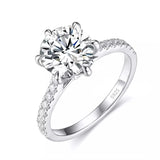 2ct Zircon Engagement Band Wedding Ring Tibetan Silver
