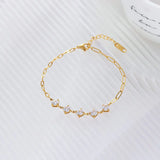 Titanium Steel Zircon Bracelet Female Ins Style Personality Jewelry
