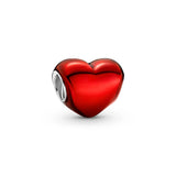 Heart Charm Beads Bracelet Set 100% S925 Silver Sweet Romantic Gift