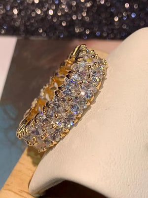 Heart Full Finger CZ Wrap Ring for Women