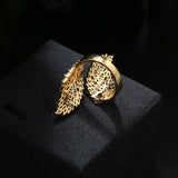 CZ Butterfly Wings Adjustable Wedding Ring for Women