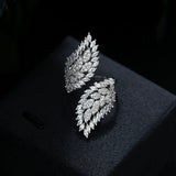 CZ Butterfly Wings Adjustable Wedding Ring for Women
