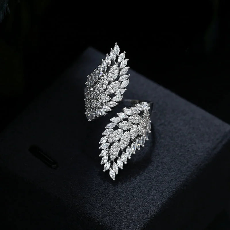 CZ Butterfly Wings Wedding Ring for Women