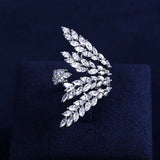 Women's Cubic Zirconia Round Stone Ring Gold-Color with Austrian Crystals