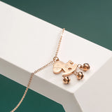 Gold Horse Bell Titanium Necklace for Women