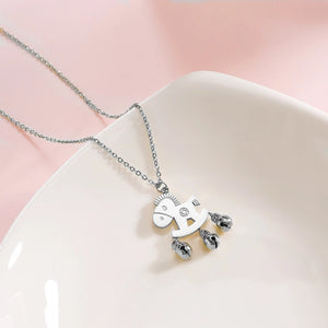 Gold Horse Bell Titanium Necklace for Women