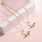 Gold Horse Bell Titanium Necklace for Women