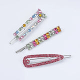 Colorful Rhinestone Crystal Flowers Hair Clip Women Set Hairpin Hair Accessories