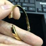 Zircon Initial Letters Bangle Bracelet For Women Xmas Jewelry