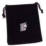 Antique Silver Unicorn Pendant Love Amulet