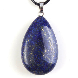 Silver Plated Lapis Pendant Necklace Charms Jewelry