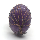 Copper Wire Wrap Amethyst Engagement Ring for Christmas Gift