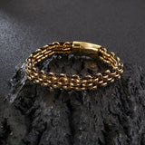 Casual Titanium Steel Leather Bracelet Men's Stainless Steel Jewelry