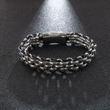 Men's Braided Leather Bracelet Stainless Steel Jewelry