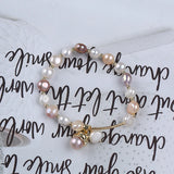 Colorful Freshwater Pearl Cuff Bangles Bracelet