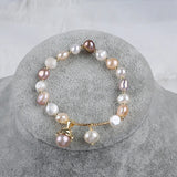 Colorful Freshwater Pearl Cuff Bangles Bracelet