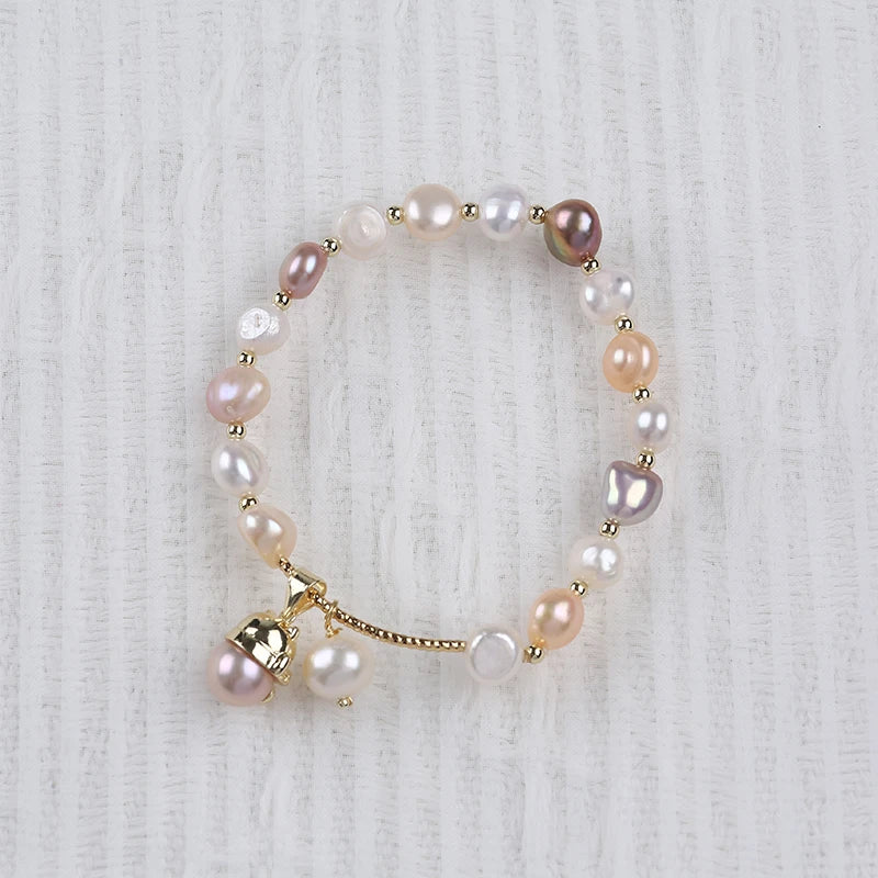 Colorful Freshwater Pearl Cuff Bangles Bracelet