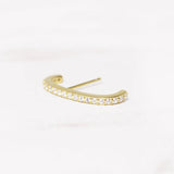 925 Silver Stud Earrings with Clear Zircon for Women