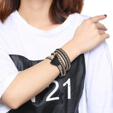 Trendy Alloy PU Leather Collar Plating Necklace For Women