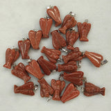 20pcs/lot Sand Stone Carved Angel Charms Pendants for DIY Jewelry Making