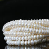 Freshwater Pearl Rondelle Beads for DIY Jewelry, 15inch