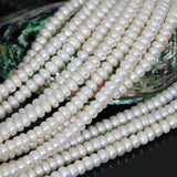 Freshwater Pearl Rondelle Beads for DIY Jewelry, 15inch