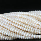 Freshwater Pearl Rondelle Beads for DIY Jewelry, 15inch