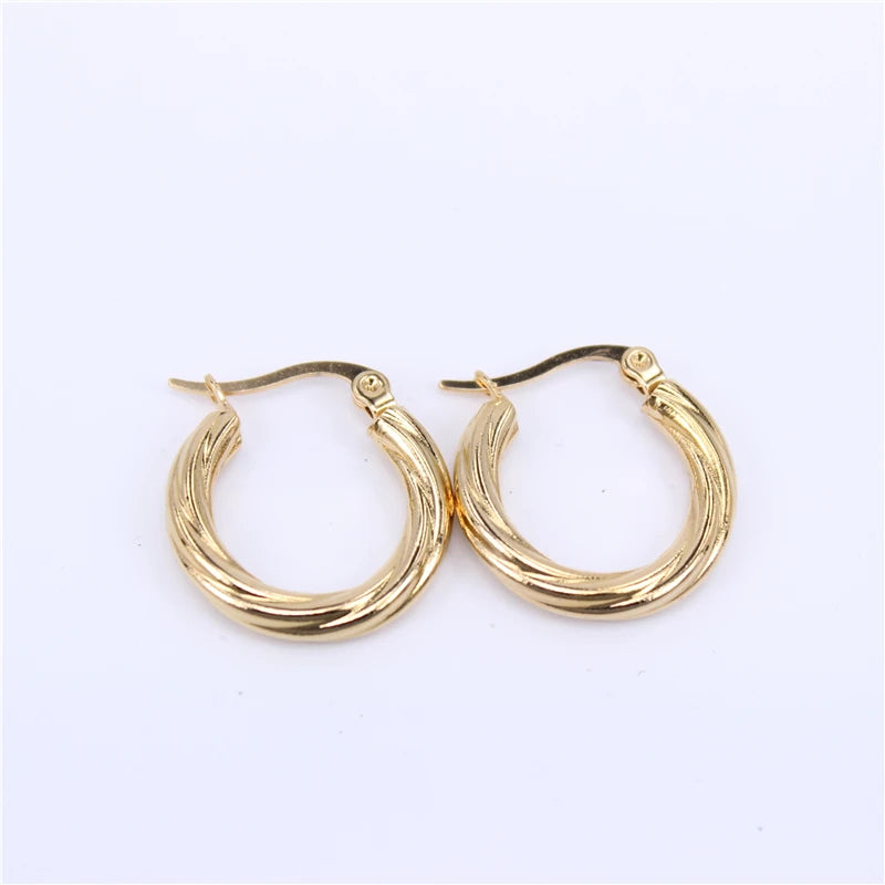 Round Circle Hoop Earrings For Women LH619