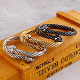 Stainless Steel Lion Bracelet for Men