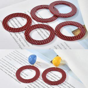 Round Acrylic/Resin Earrings/Necklace Charms DIY Jewelry Pendants