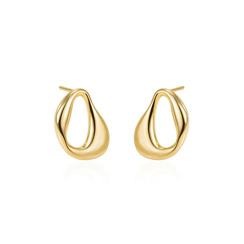 Trendy S925 U Shape Hoop Sterling Silver Earring