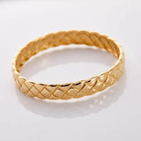 Vintage Stainless Steel Tri-Woven Bangle Bracelet