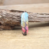Tri-color Crystal Quartz Point Nugget Pendant Necklace