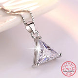 2CT Triangle Cut Moissanite Necklace S925 Silver Pendant