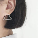 Minimalist Triangle Earrings 925 Silver Brincos Orecchini Oorbellen Pendientes