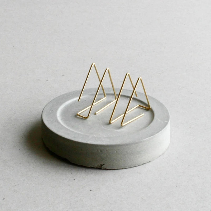 Minimalist Triangle Earrings 925 Silver Brincos Orecchini Oorbellen Pendientes
