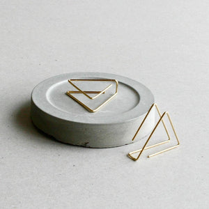 Minimalist Triangle Earrings 925 Silver Brincos Orecchini Oorbellen Pendientes